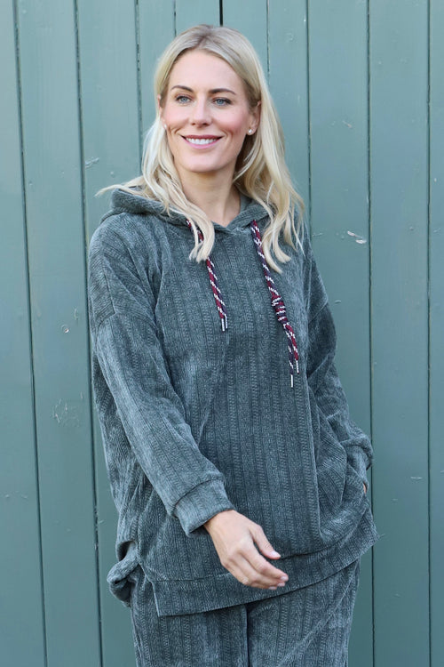 Alexandra Hooded Top Khaki