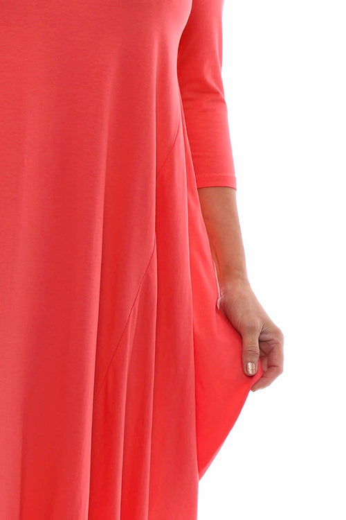 Boswin Dress Coral Red - Image 3