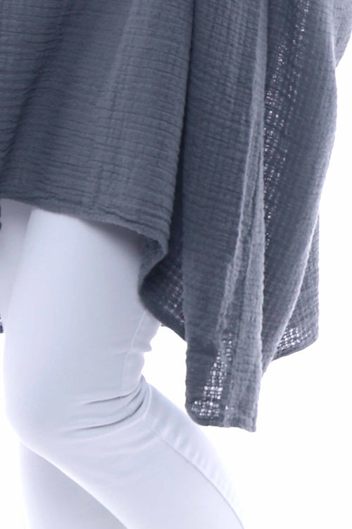 Jara Cotton Tunic Mid Grey - Image 3