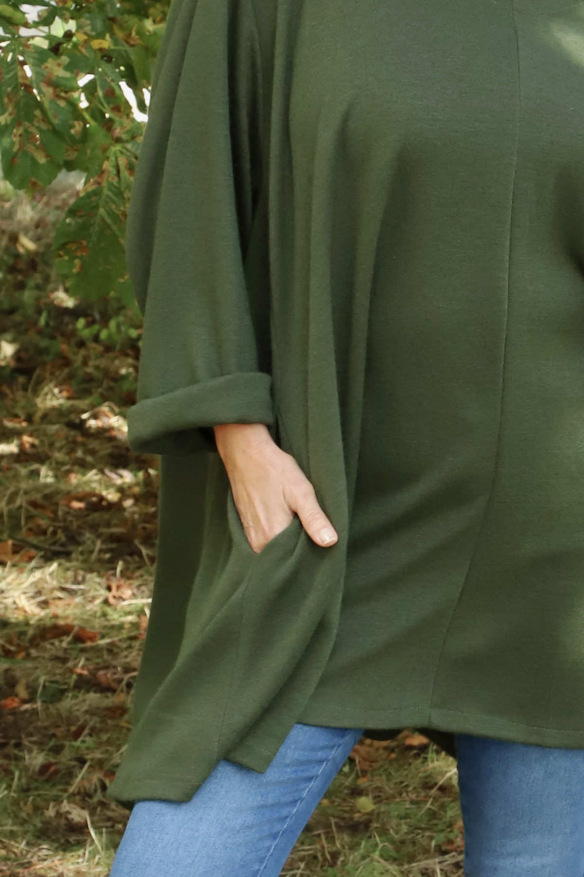 Beverley Oversize Knitted Top Khaki