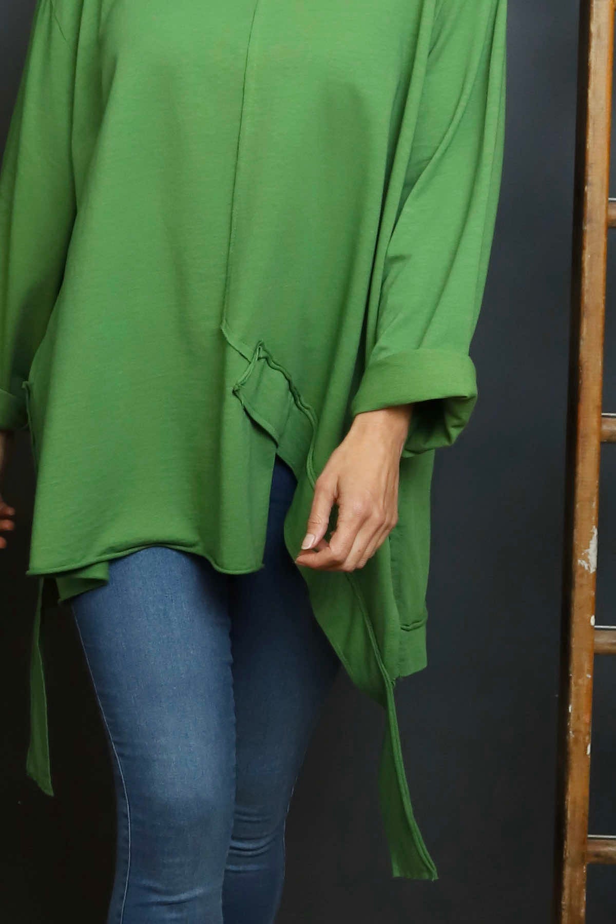 Mercer Asymmetric Cotton Top Green