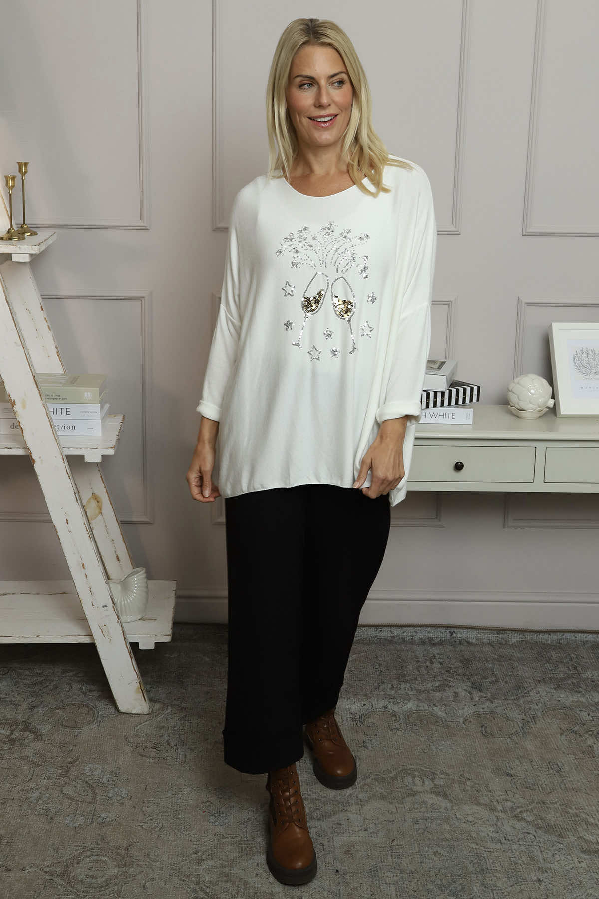 Lillian Cheers Jumper Cream