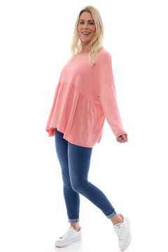Caprice Knit Top Coral
