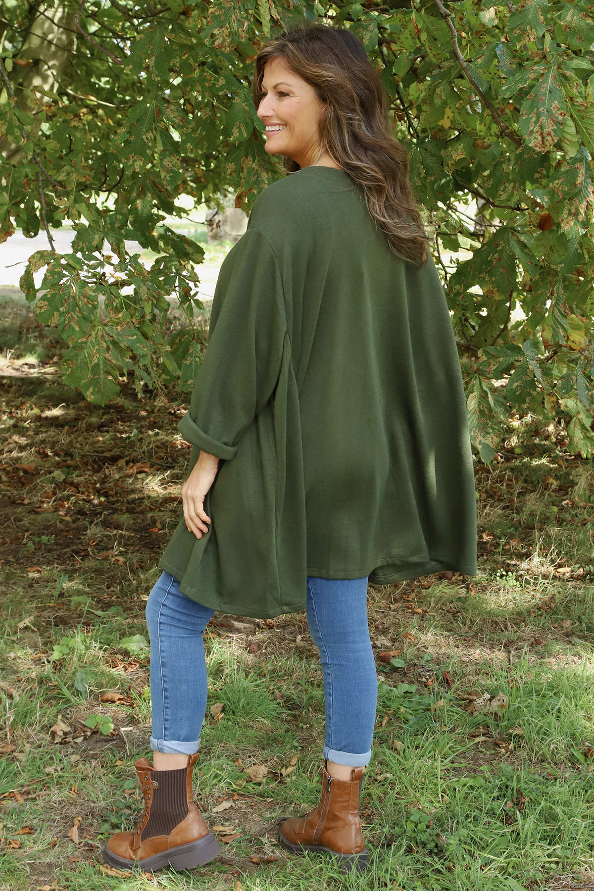 Beverley Oversize Knitted Top Khaki