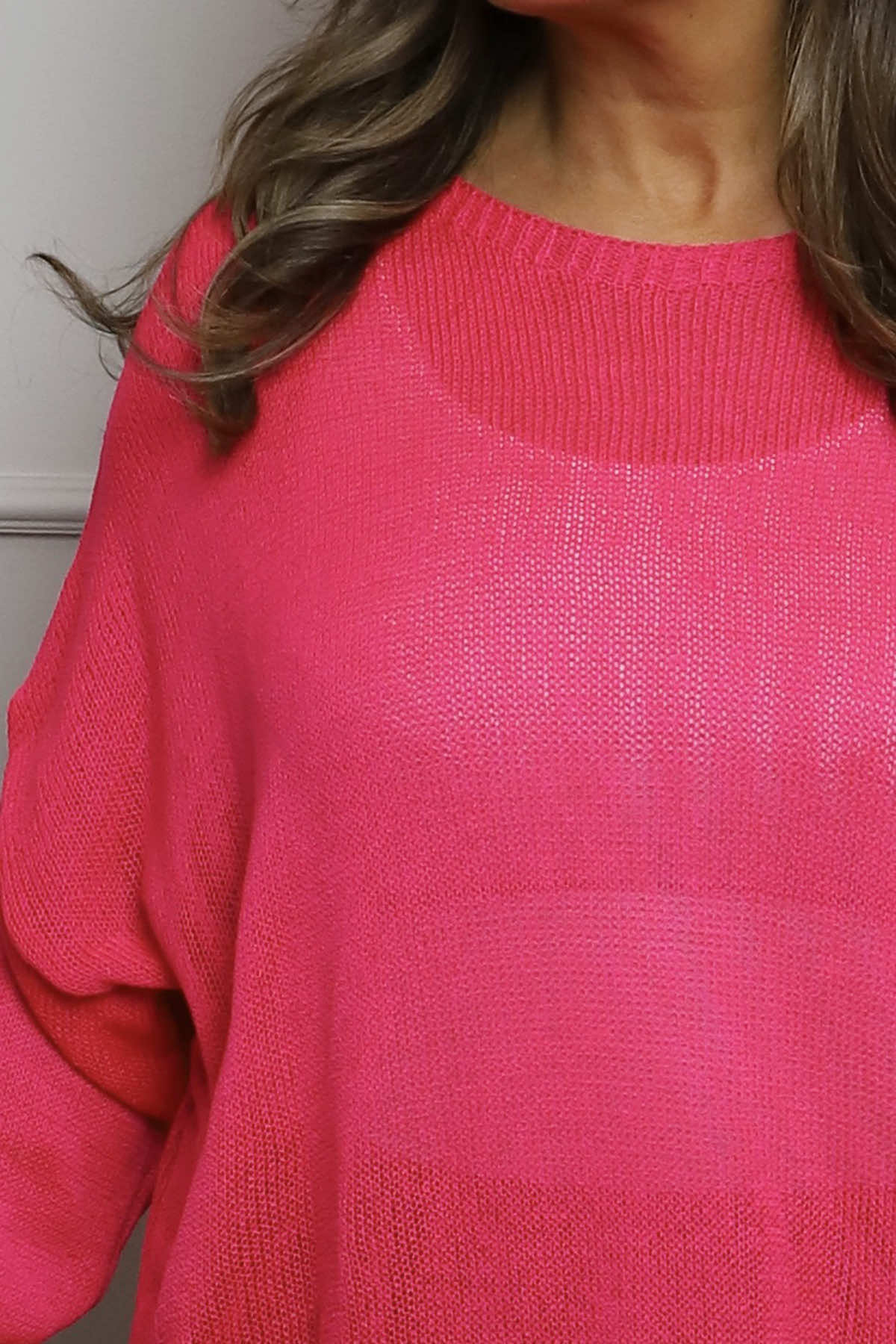 Bamburgh Knit Top Hot Pink