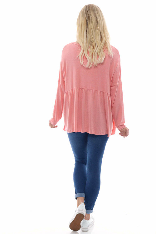 Caprice Knit Top Coral - Image 6