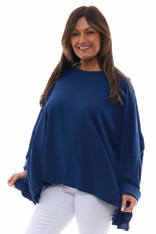 Zocca Frill Cotton Top Navy - Image 2