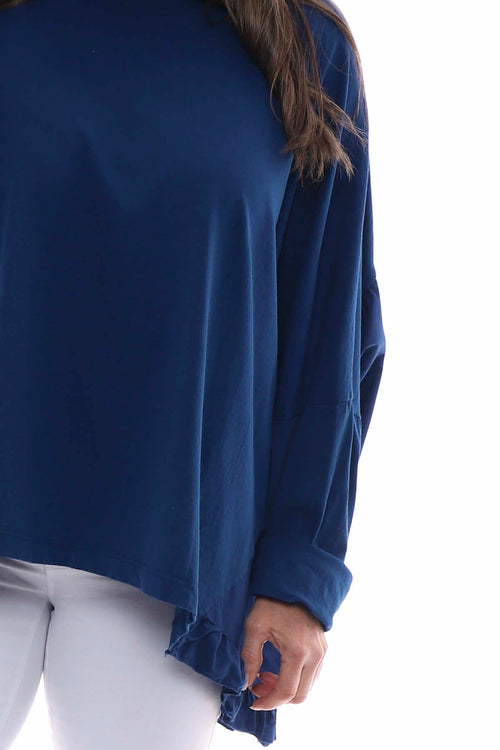Zocca Frill Cotton Top Navy - Image 5