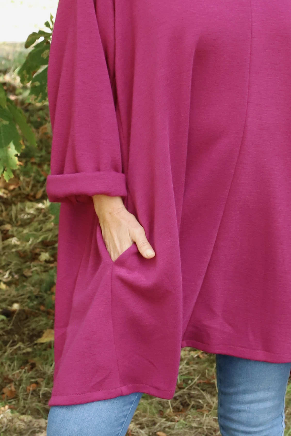 Beverley Oversize Knitted Top Berry