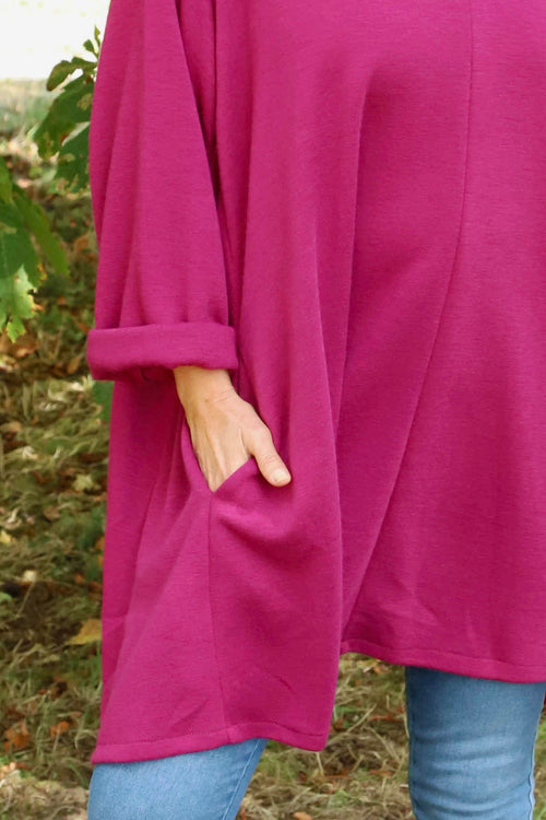 Beverley Oversize Knitted Top Berry - Image 3