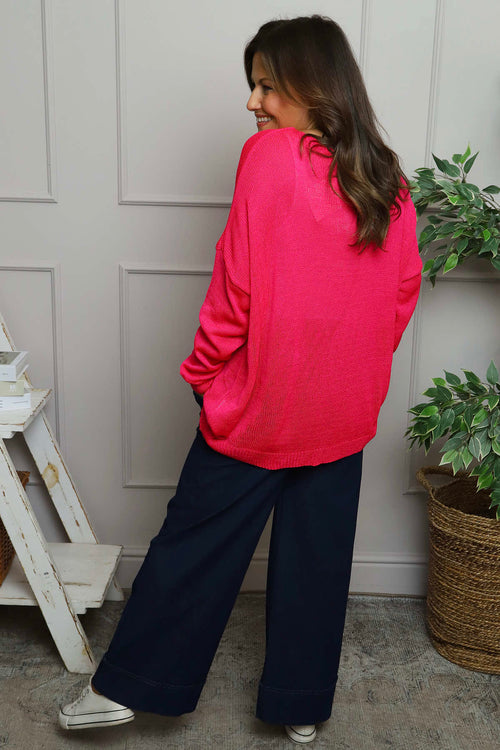 Bamburgh Knit Top Hot Pink - Image 4