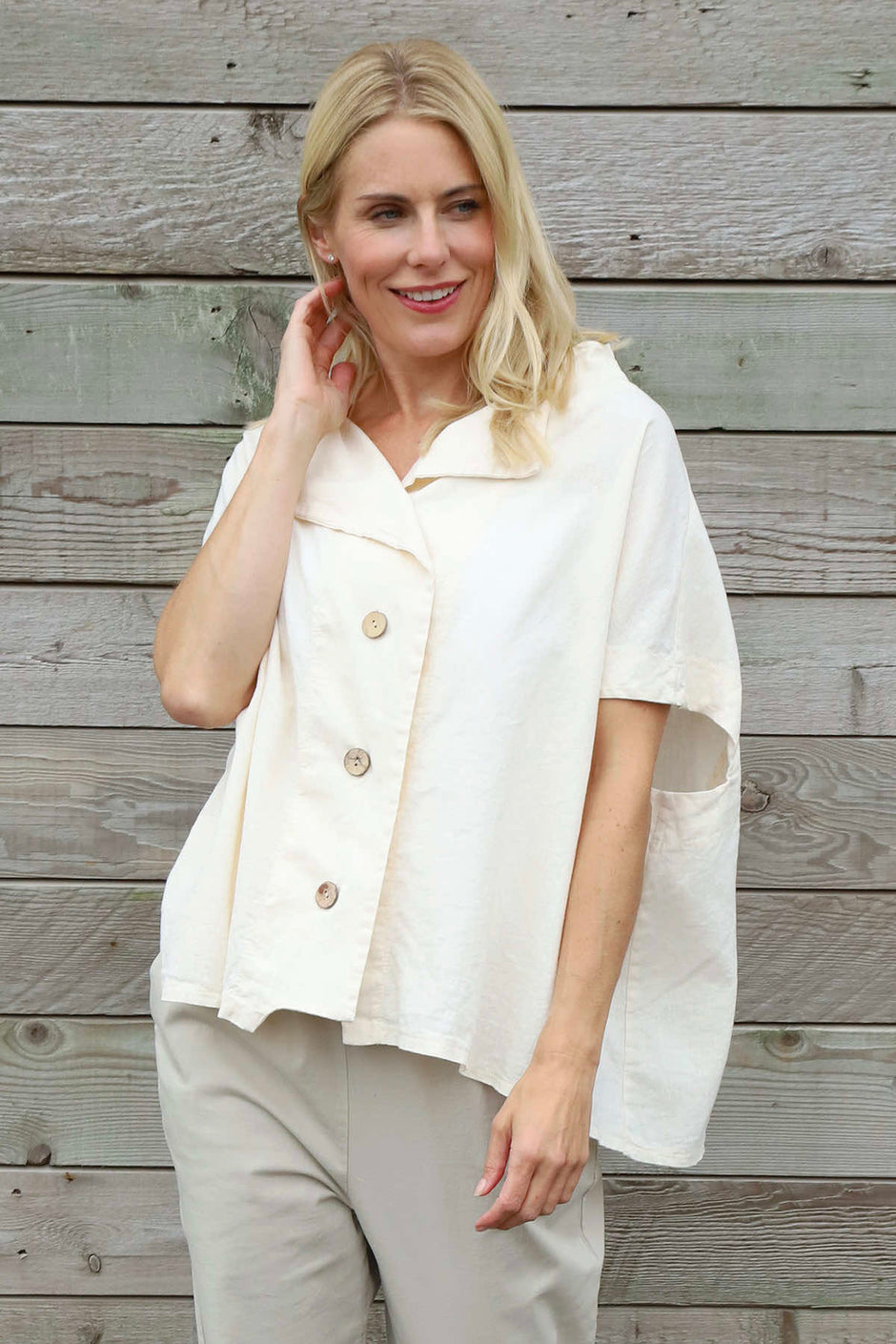 Sabella Linen Shirt Stone