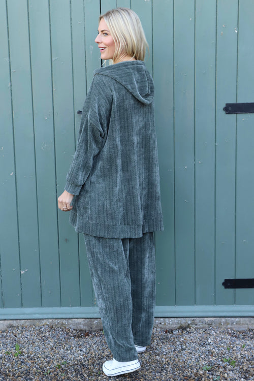 Hermione Zip Hooded Top Khaki - Image 4