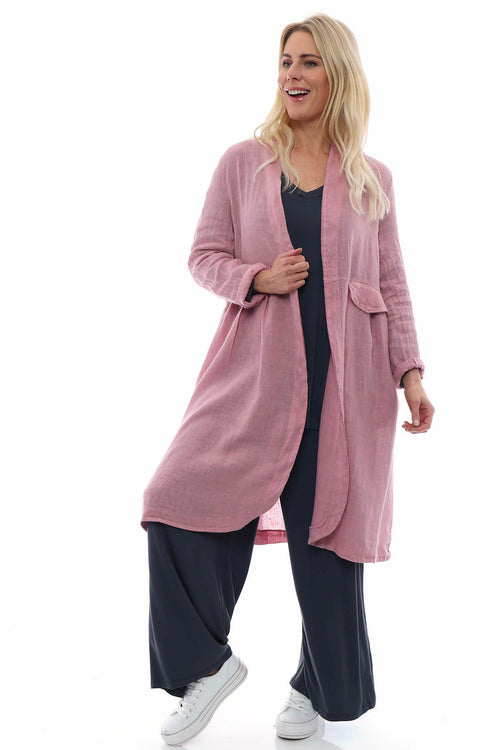 Kapri Linen Jacket Pink - Image 8