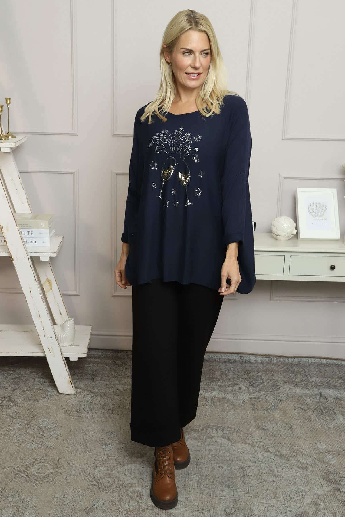 Lillian Cheers Jumper Navy