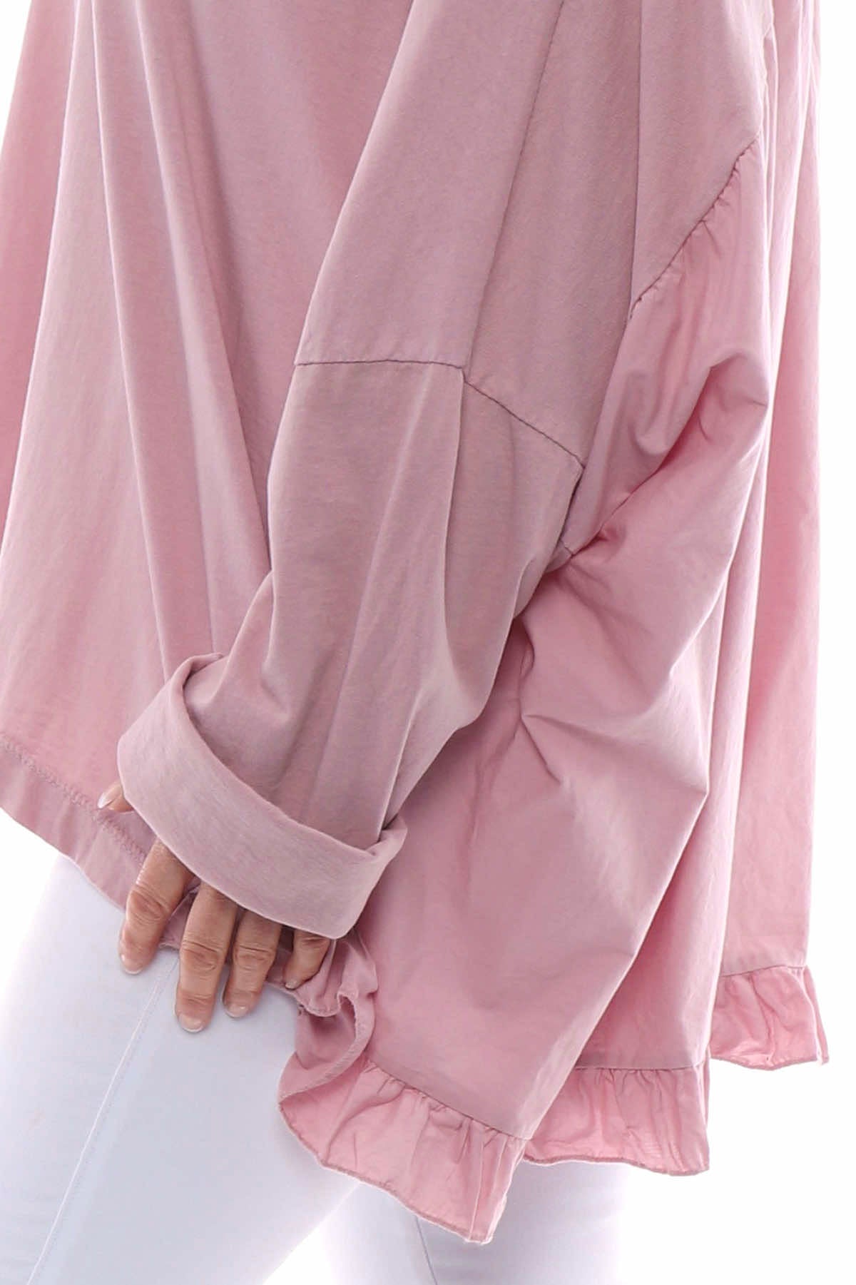 Zocca Frill Cotton Top Pink