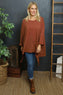 Mercer Asymmetric Cotton Top Burnt Orange