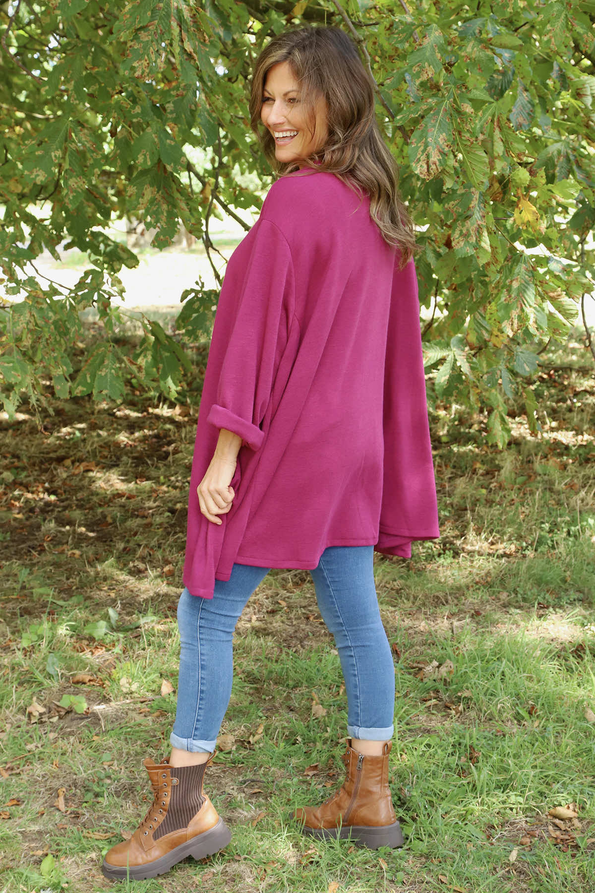 Beverley Oversize Knitted Top Berry