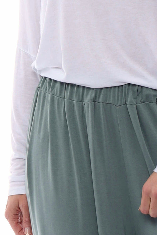 Alessia Cotton Trousers Light Khaki - Image 5