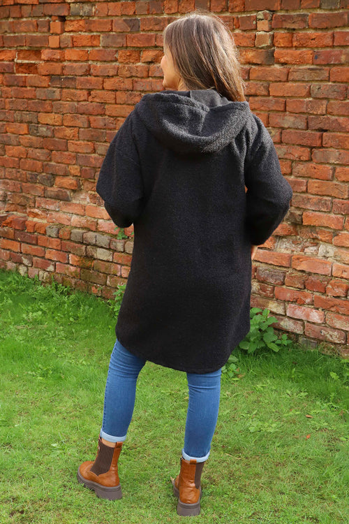 Sheila Zip Hooded Jacket Black - Image 4