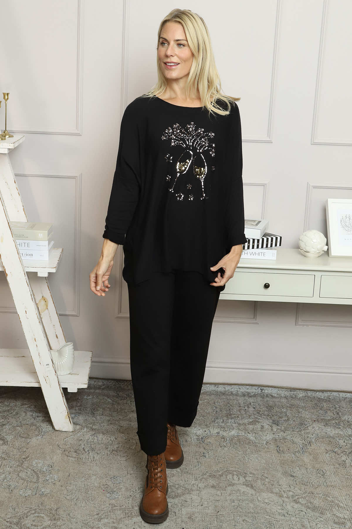 Lillian Cheers Jumper Black