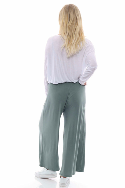 Alessia Cotton Trousers Light Khaki - Image 6