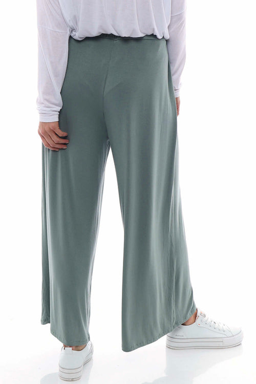 Alessia Cotton Trousers Light Khaki - Image 7