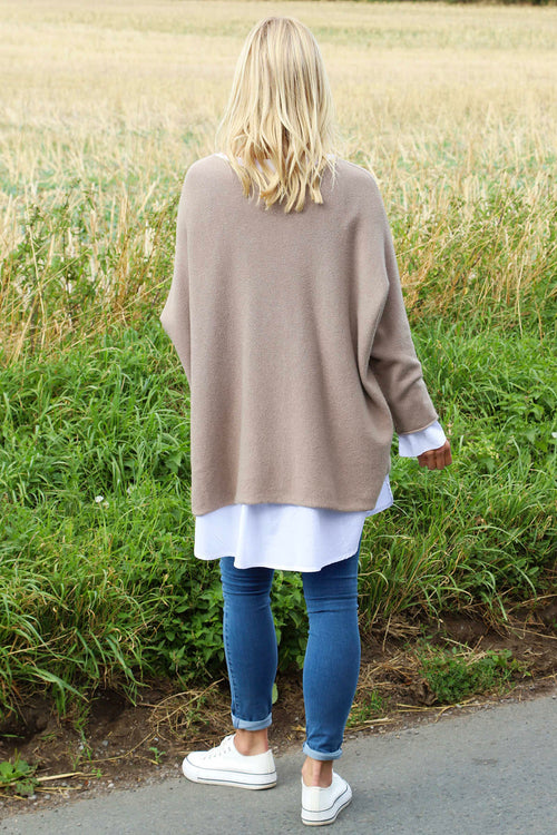 Leah Knitted Jumper Mocha - Image 4