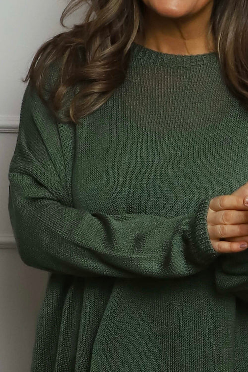 Bamburgh Knit Top Khaki - Image 3