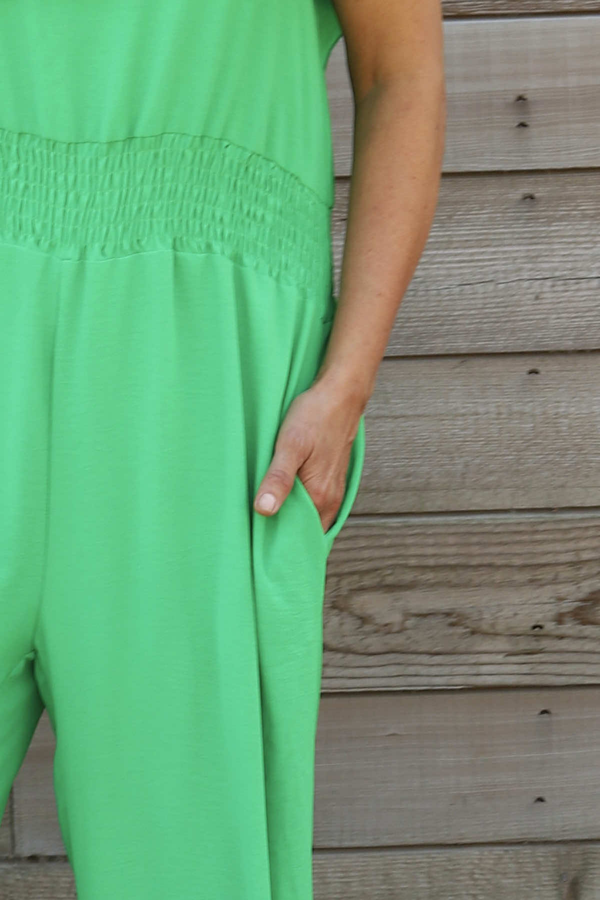Seagrove Bardot Jumpsuit Green