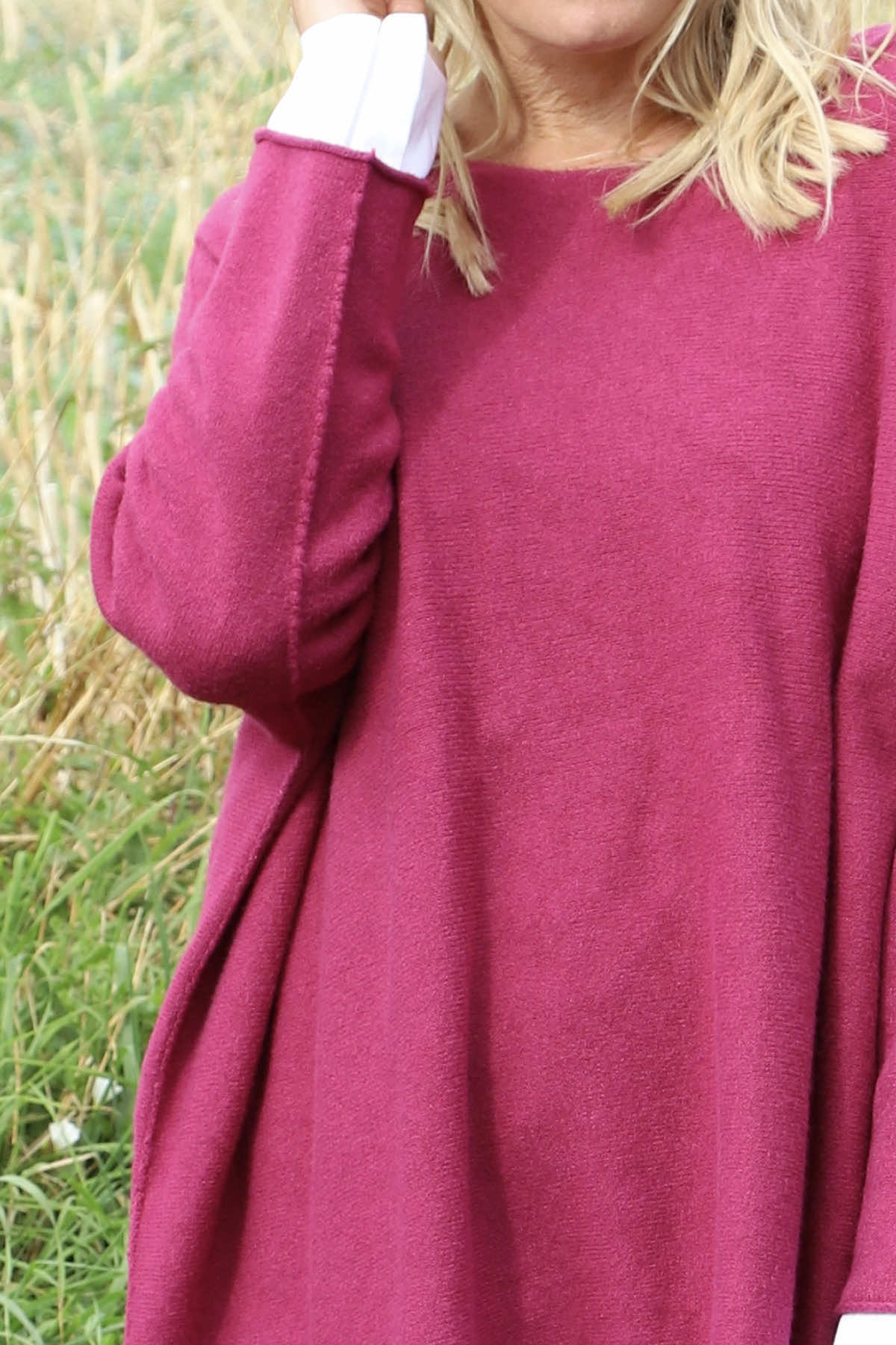 Leah Knitted Jumper Berry