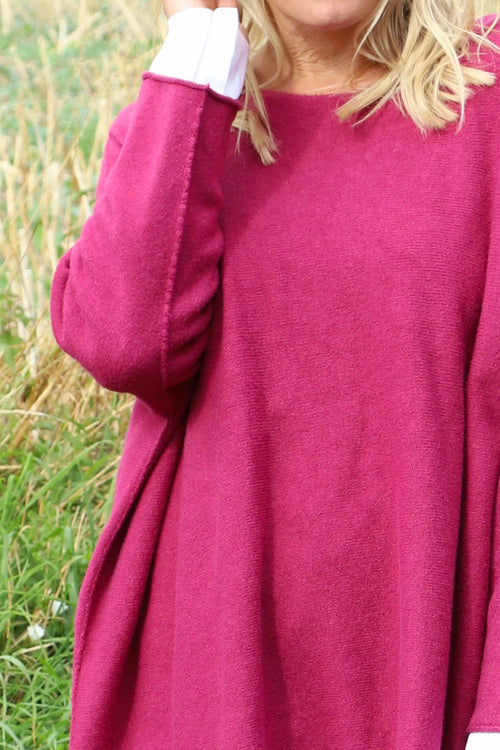 Leah Knitted Jumper Berry - Image 3