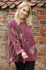 Rachel Print Needlecord Top Plum Plum - Rachel Print Needlecord Top Plum