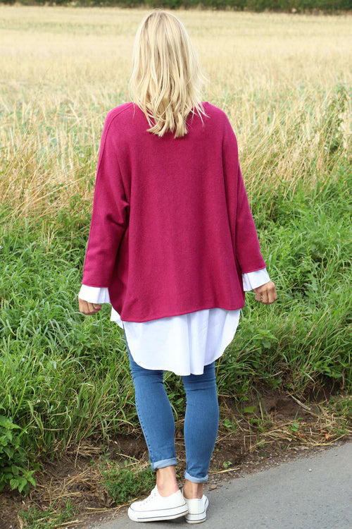 Leah Knitted Jumper Berry - Image 4