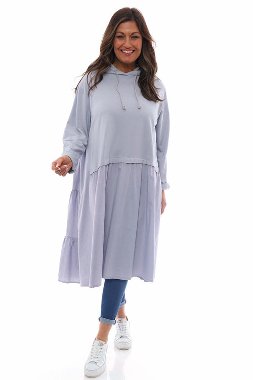 Lily Hooded Cotton Tunic Grey - Image 2