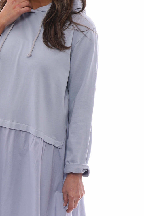 Lily Hooded Cotton Tunic Grey - Image 5
