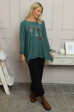 Lillian Christmas Jumper Sage Green