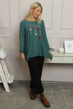 Lillian Christmas Jumper Sage Green Sage Green - Lillian Christmas Jumper Sage Green