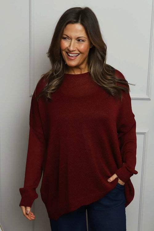 Bamburgh Knit Top Wine - Image 2