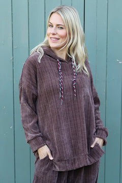 Alexandra Hooded Top Cocoa