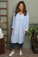Linzi V-Neck Dress Light Blue Light Blue - Linzi V-Neck Dress Light Blue