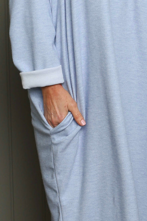 Linzi V-Neck Dress Light Blue - Image 3