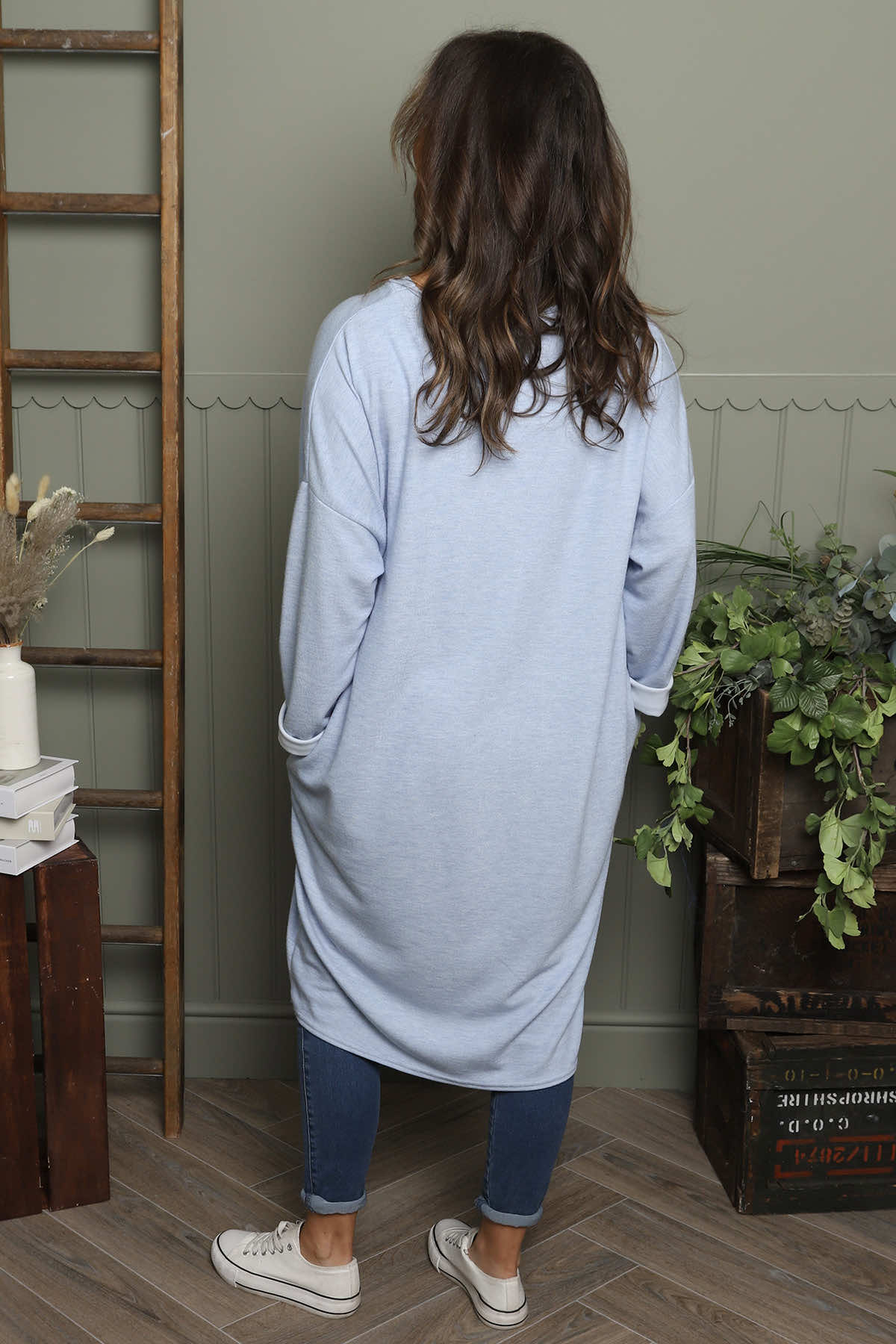 Linzi V-Neck Dress Light Blue