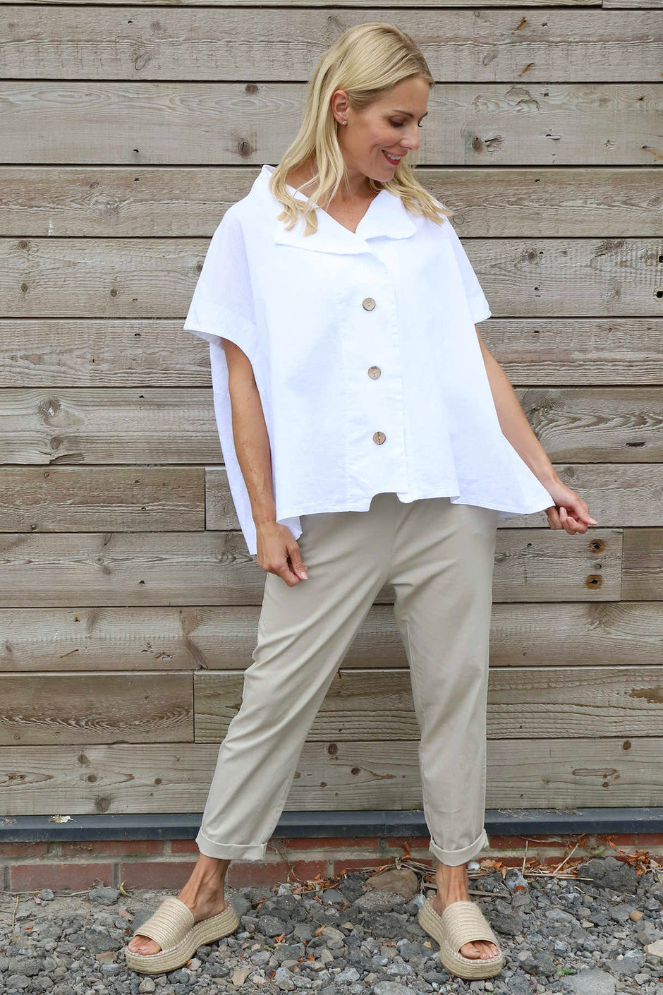 Sabella Linen Shirt White