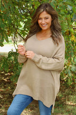 Josephine V-Neck Knitted Jumper Mocha Mocha - Josephine V-Neck Knitted Jumper Mocha