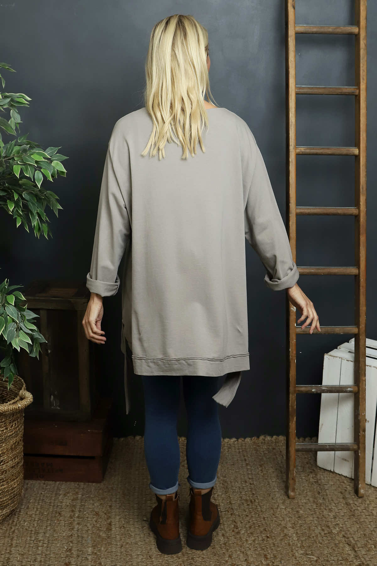 Mercer Asymmetric Cotton Top Mocha