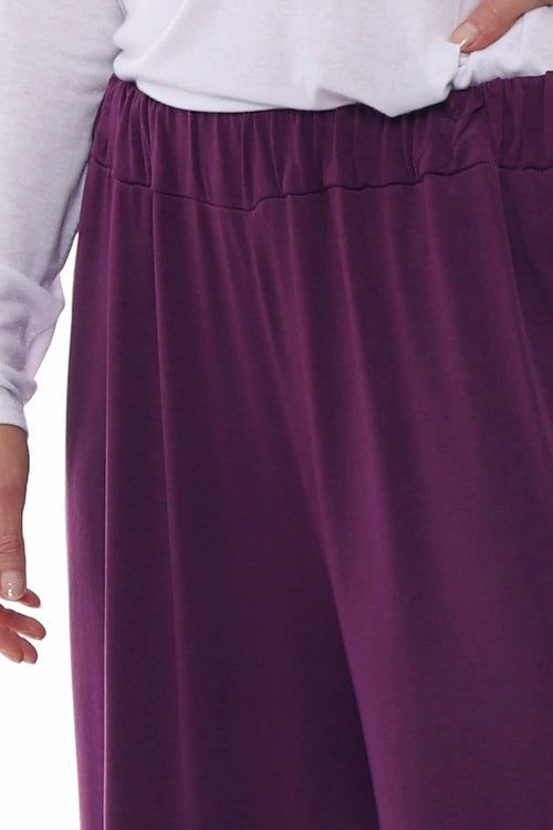 Alessia Cotton Trousers Purple - Image 3