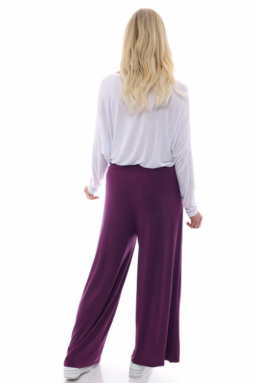 Alessia Cotton Trousers Purple - Image 4