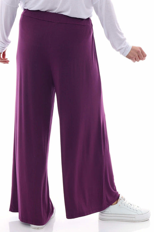 Alessia Cotton Trousers Purple - Image 5