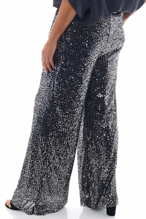 Lyonette Sequin Trousers Silver - Image 7